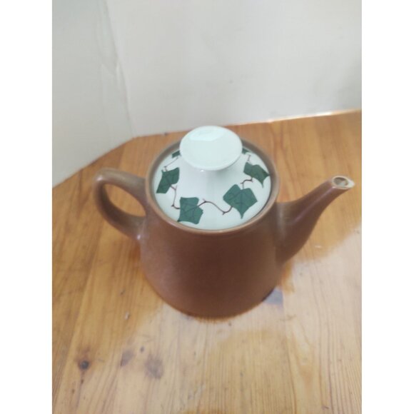 Vintage Ceramic Teapot with ivy leaf lid design, 1960s Oven King Italy - Picture 3 of 14